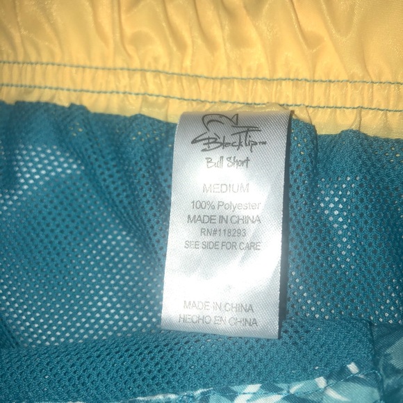 Black Tip Board Shorts Size Med Swim Trunks - Picture 4 of 7